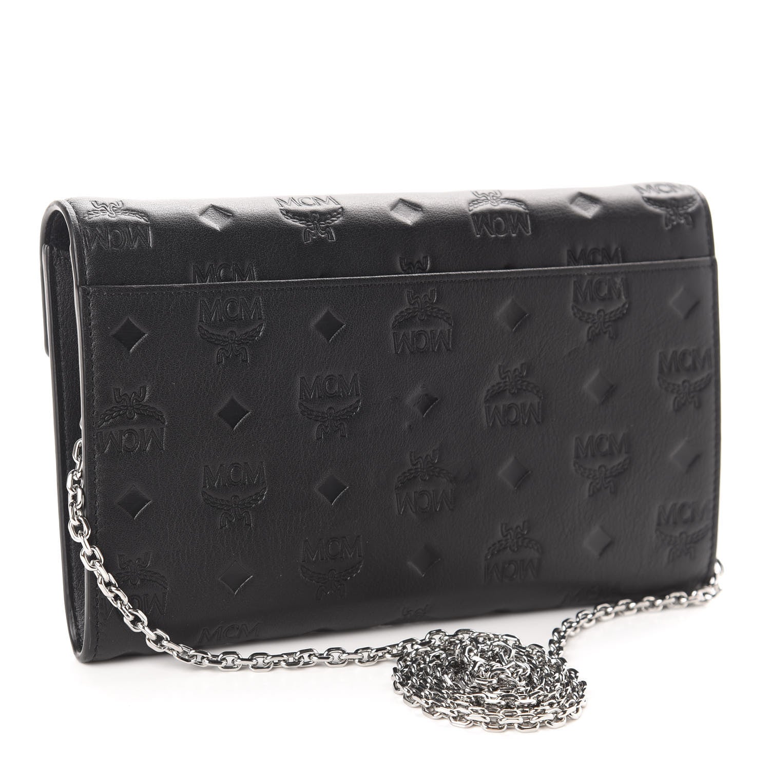 MCM Calfskin Ottomar Monogram Crossbody Bag Black 3 of 9