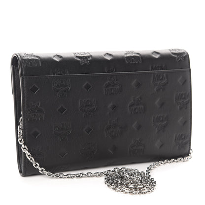 MCM Calfskin Ottomar Monogram Crossbody Bag Black 3 of 9