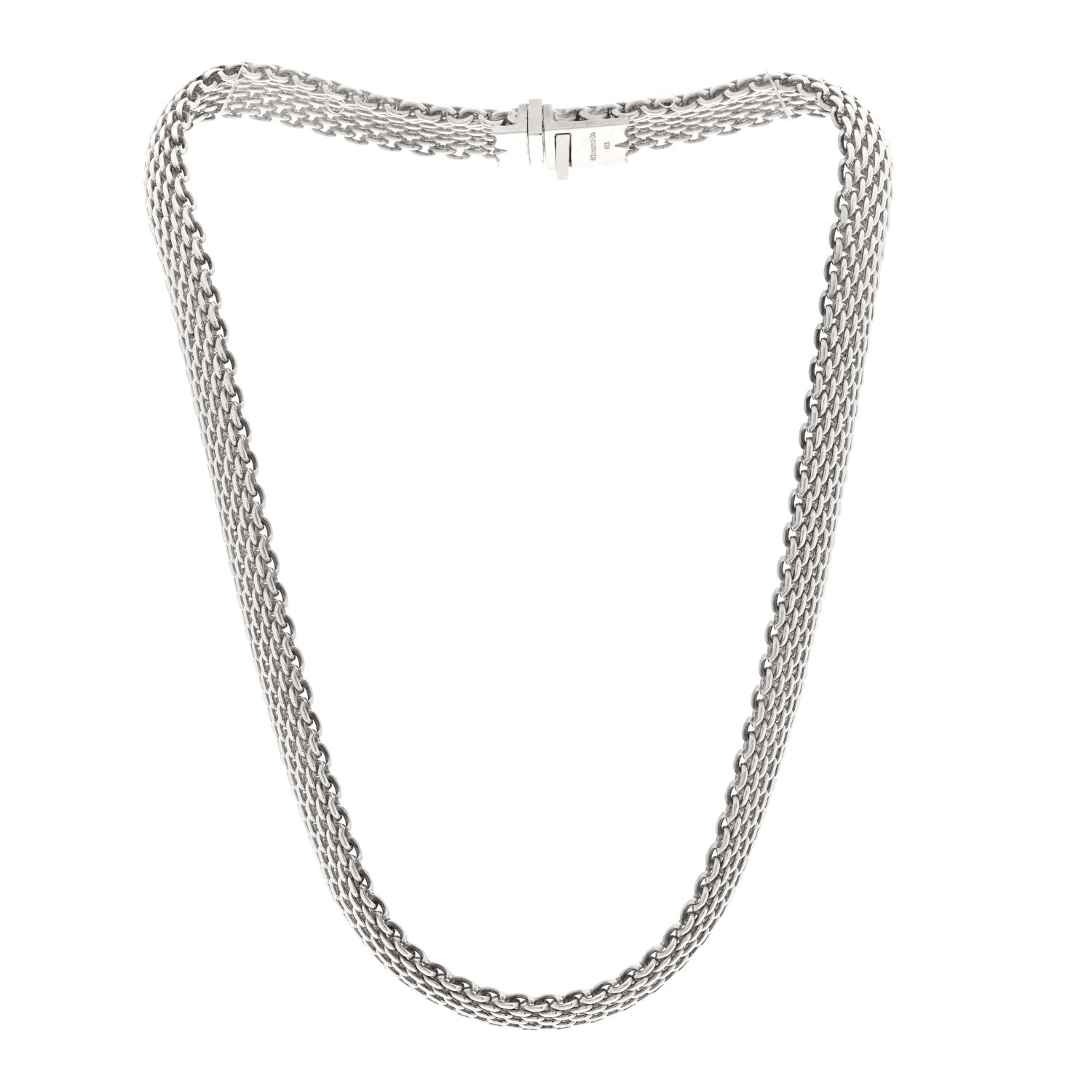 Tiffany Sterling Silver Somerset Mesh Necklace 2 of 6
