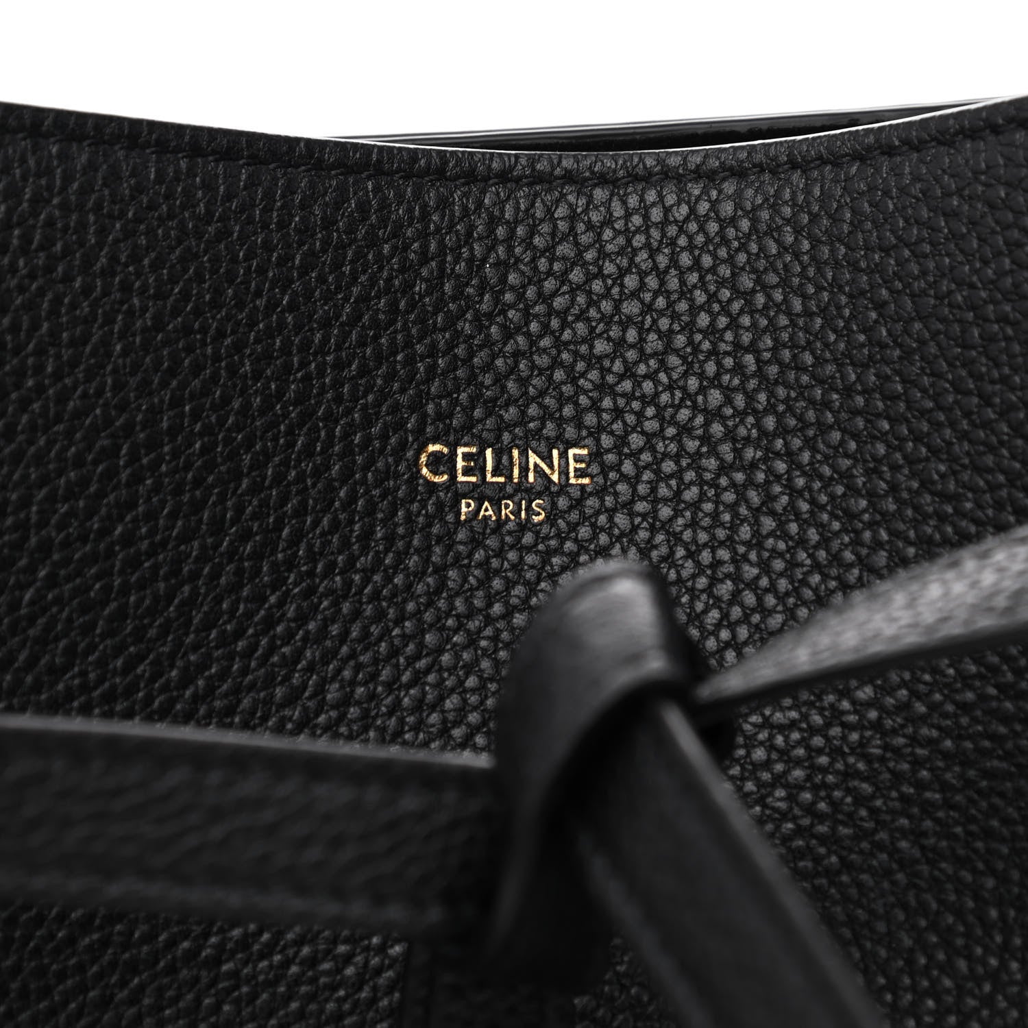 Celine Soft Grained Calfskin Small Belt Cabas Phantom Black 6 of 11