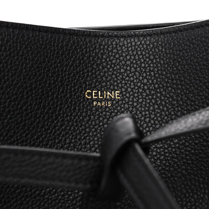 Celine Soft Grained Calfskin Small Belt Cabas Phantom Black 6 of 11
