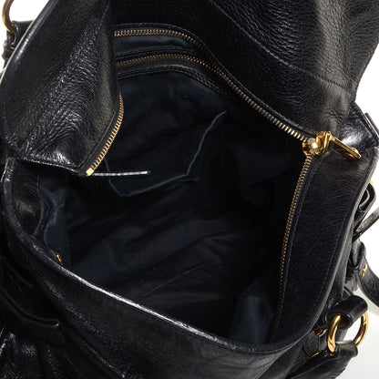 Miu Miu Vitello Lux Medium Bow Bag Nero Black 5 of 9