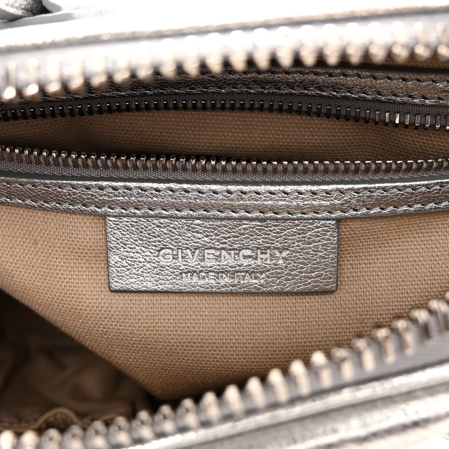 Givenchy Metallic Sugar Goatskin Mini Antigona Silver 6 of 11