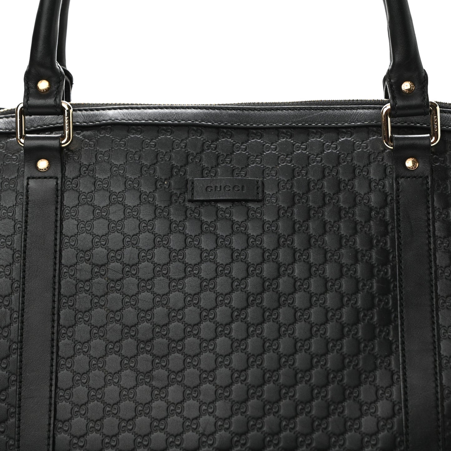 Soft Microguccissima Large Dome Satchel Black