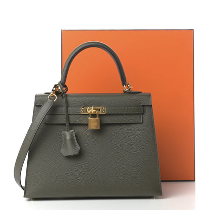 Hermes Epsom Kelly Sellier 25 Vert De Gris 10 of 10