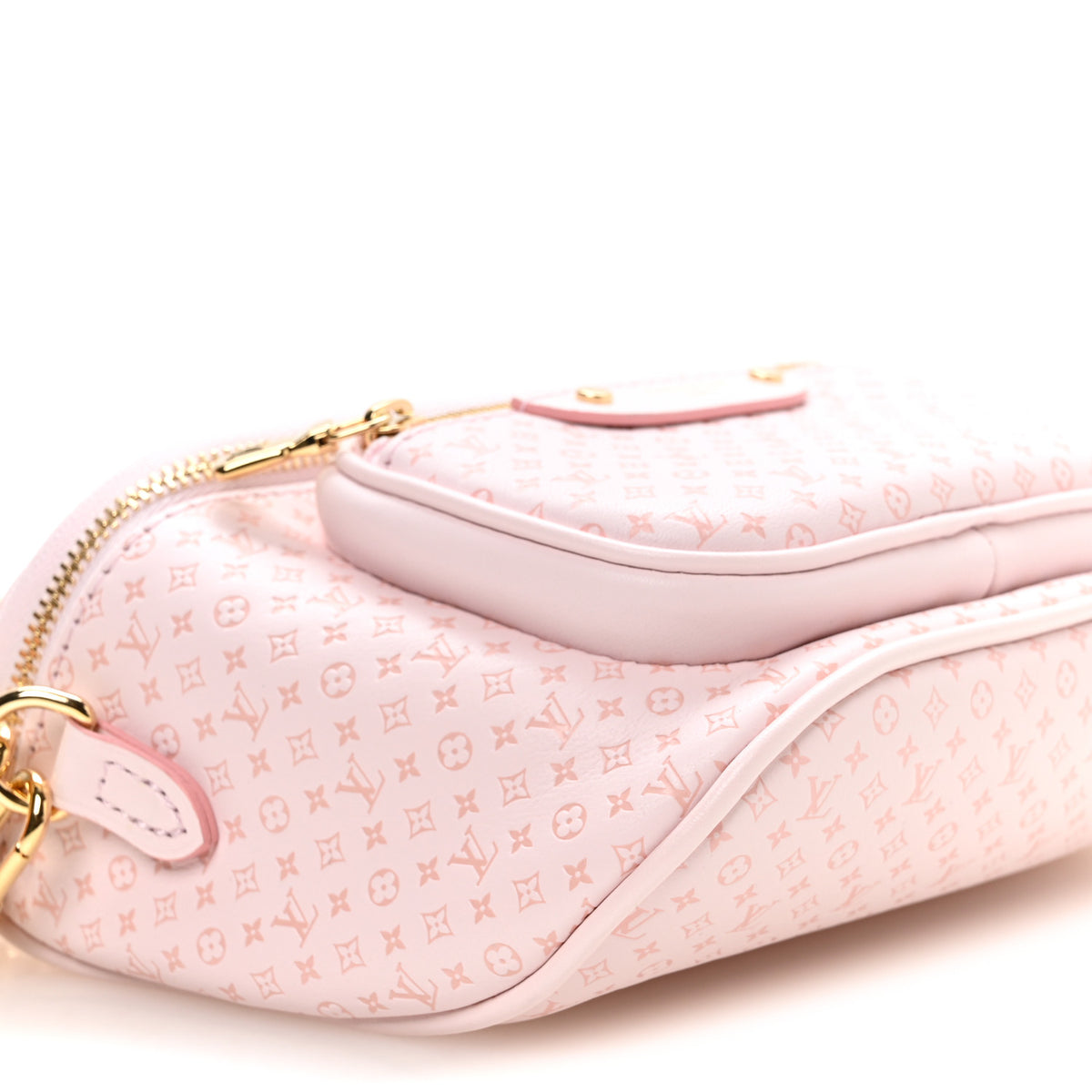 Calfskin Minigram Mini Bumbag  Light Bliss