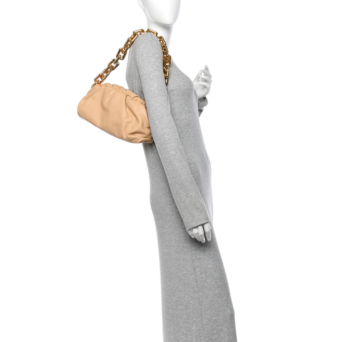 Calfskin The Pouch Chain Almond