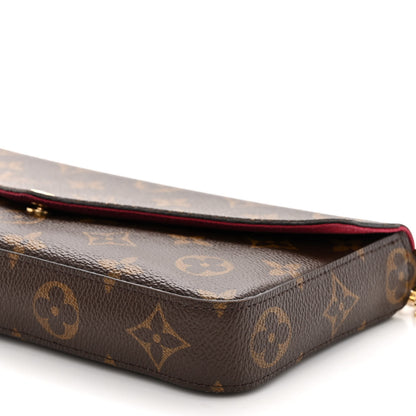 Louis Vuitton Monogram Pochette Felicie Chain Wallet Fuchsia 9 of 12