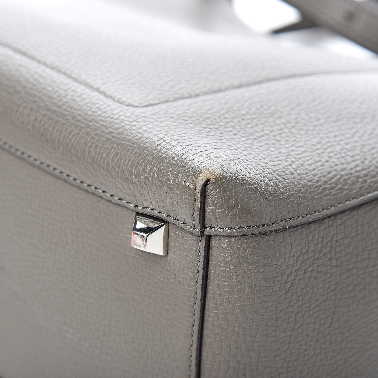 MCM Grained Calfskin Sarah Medium Visetos Hobo Grey 11 of 12