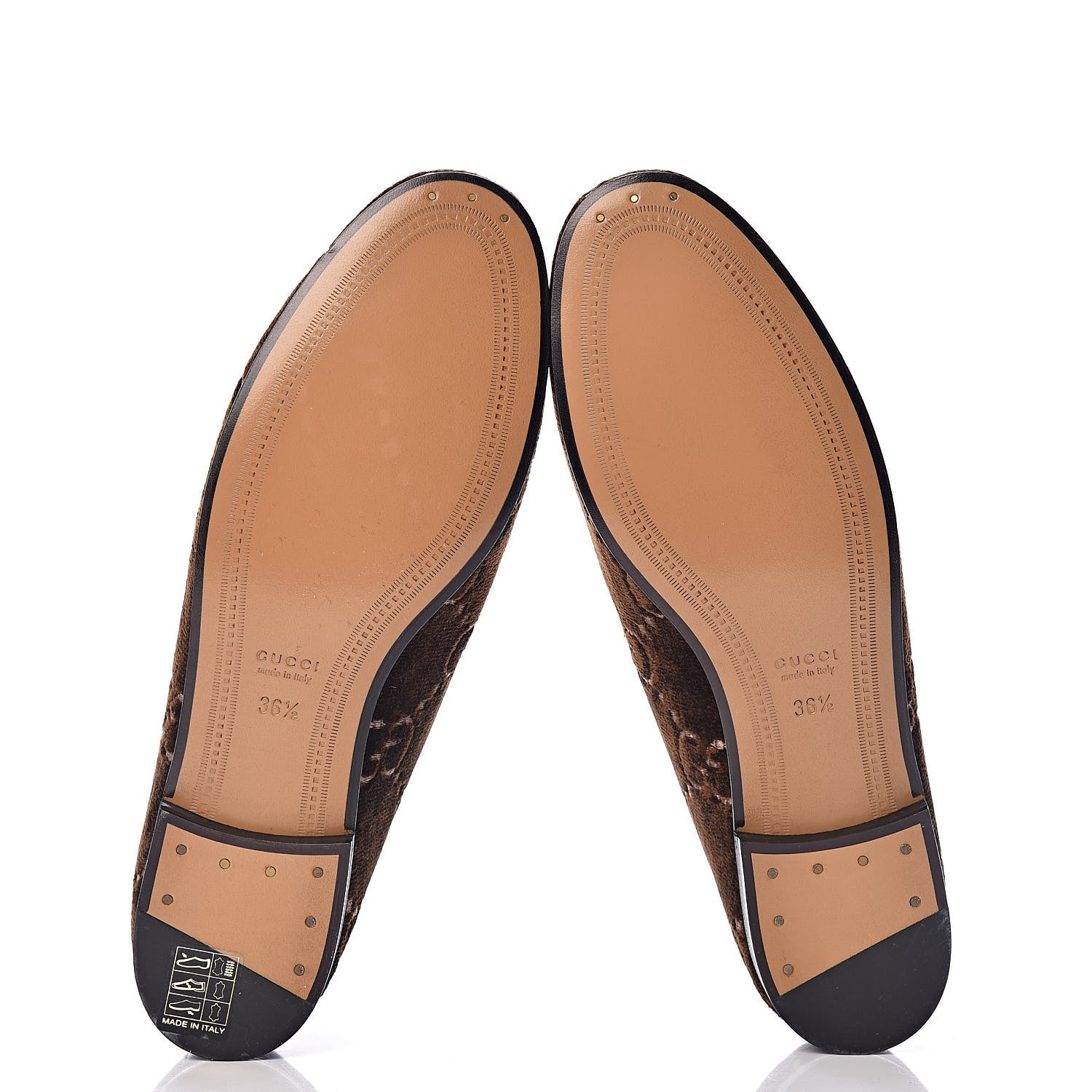 Gucci Velvet GG Monogram Horsebit Womens Jordaan Loafers 36.5 Brown Black 5 of 9