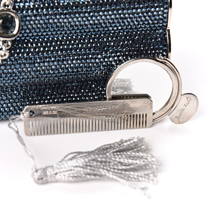 Judith Leiber Swarovski Crystal Clutch Dark Blue 11 of 12