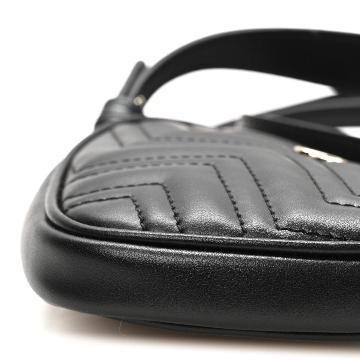 Calfskin Matelasse Diagonal Mini Interlocking G Heart Shoulder Bag Black