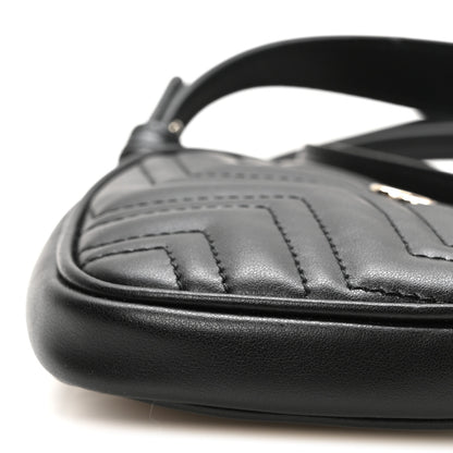 Gucci Calfskin Matelasse Diagonal Mini Interlocking G Heart Shoulder Bag Black 10 of 10
