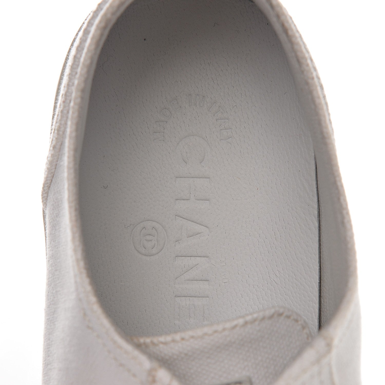 Chanel Canvas CC Sneakers 40.5 White Blue 7 of 7