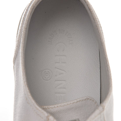 Chanel Canvas CC Sneakers 40.5 White Blue 7 of 7