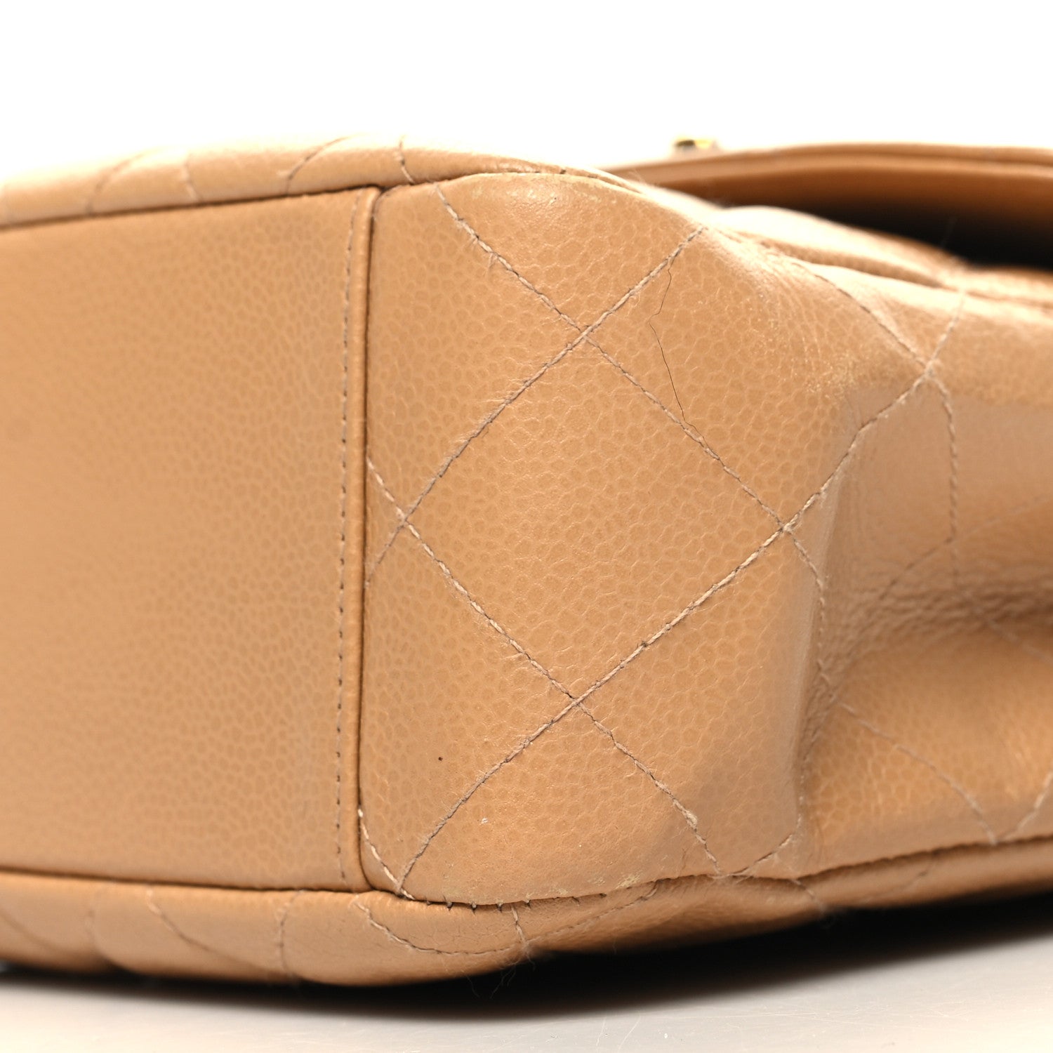 Chanel Caviar Quilted Flap Shoulder Bag Beige 10 of 12