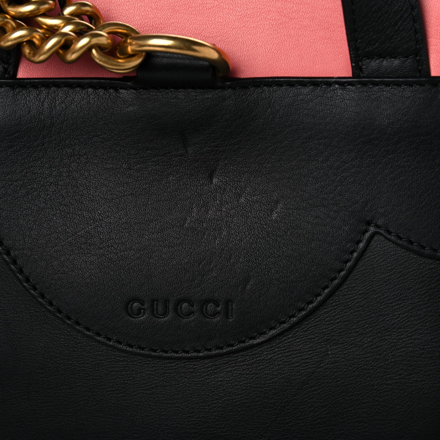 Gucci Calfskin Medium Pearly Peony Backpack Black Pink 13 of 13