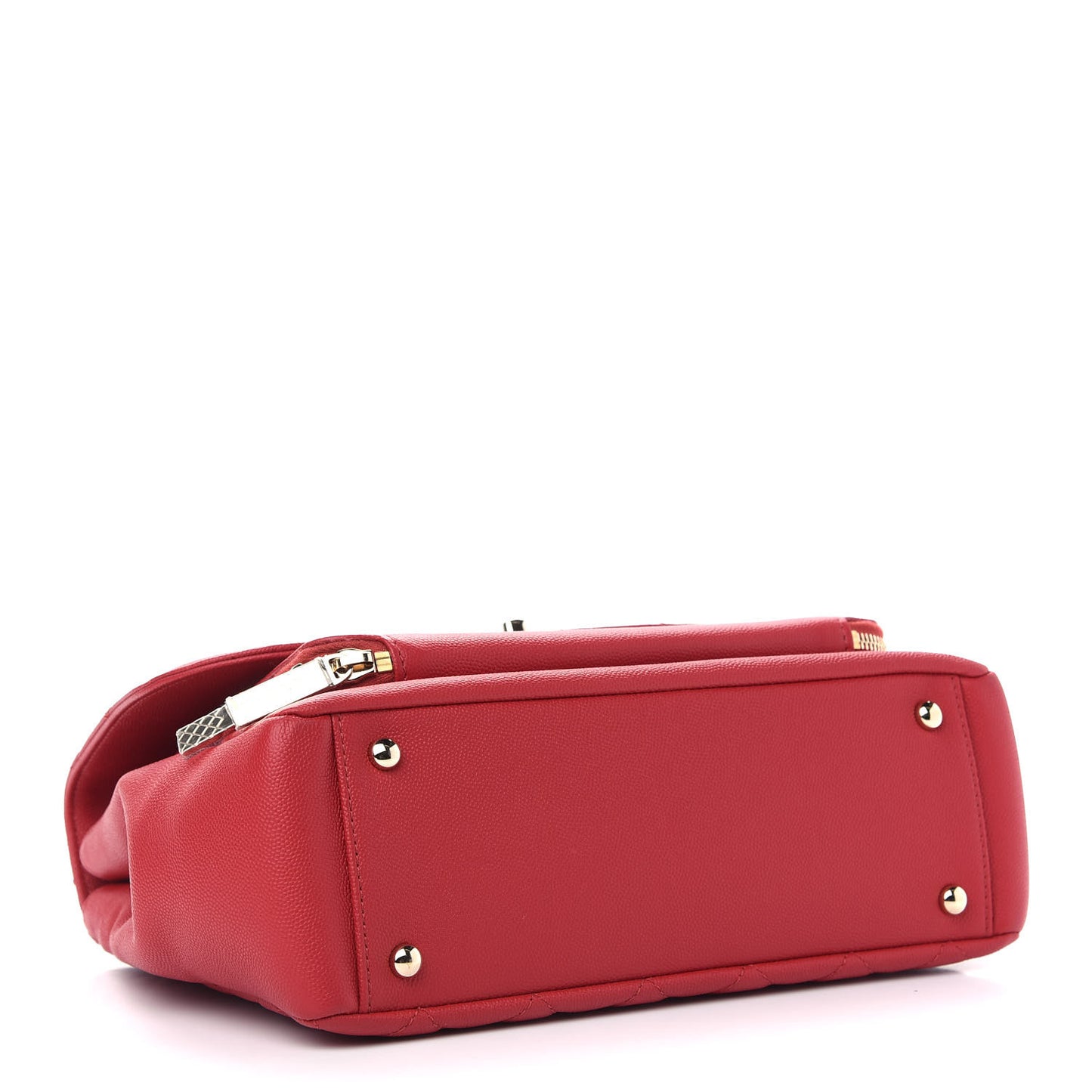Caviar Quilted Large Business Affinity Flap Red