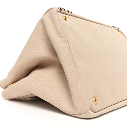 Prada Canapa Crystal Studded Tote Corda 8 of 9