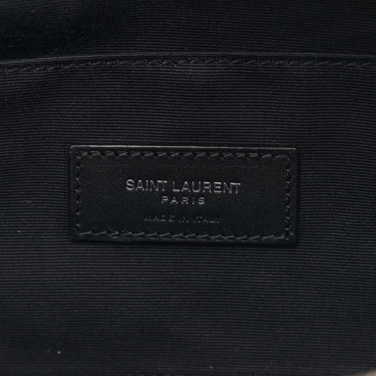 Saint Laurent Nubuck Crocodile Embossed Classic Belt Bag Black 6 of 9