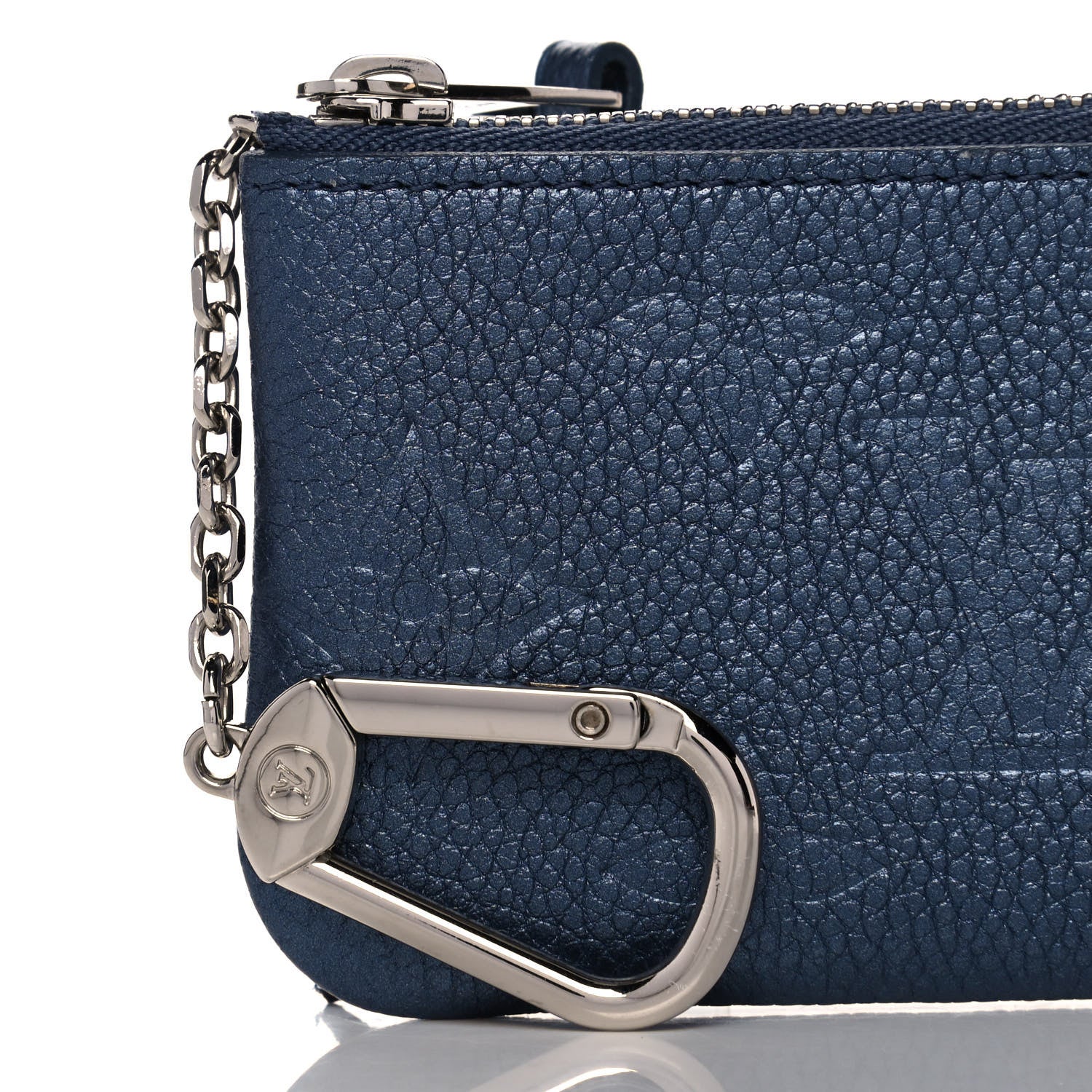 Louis Vuitton Metallic Empreinte Monogram Giant Key Pouch Navy