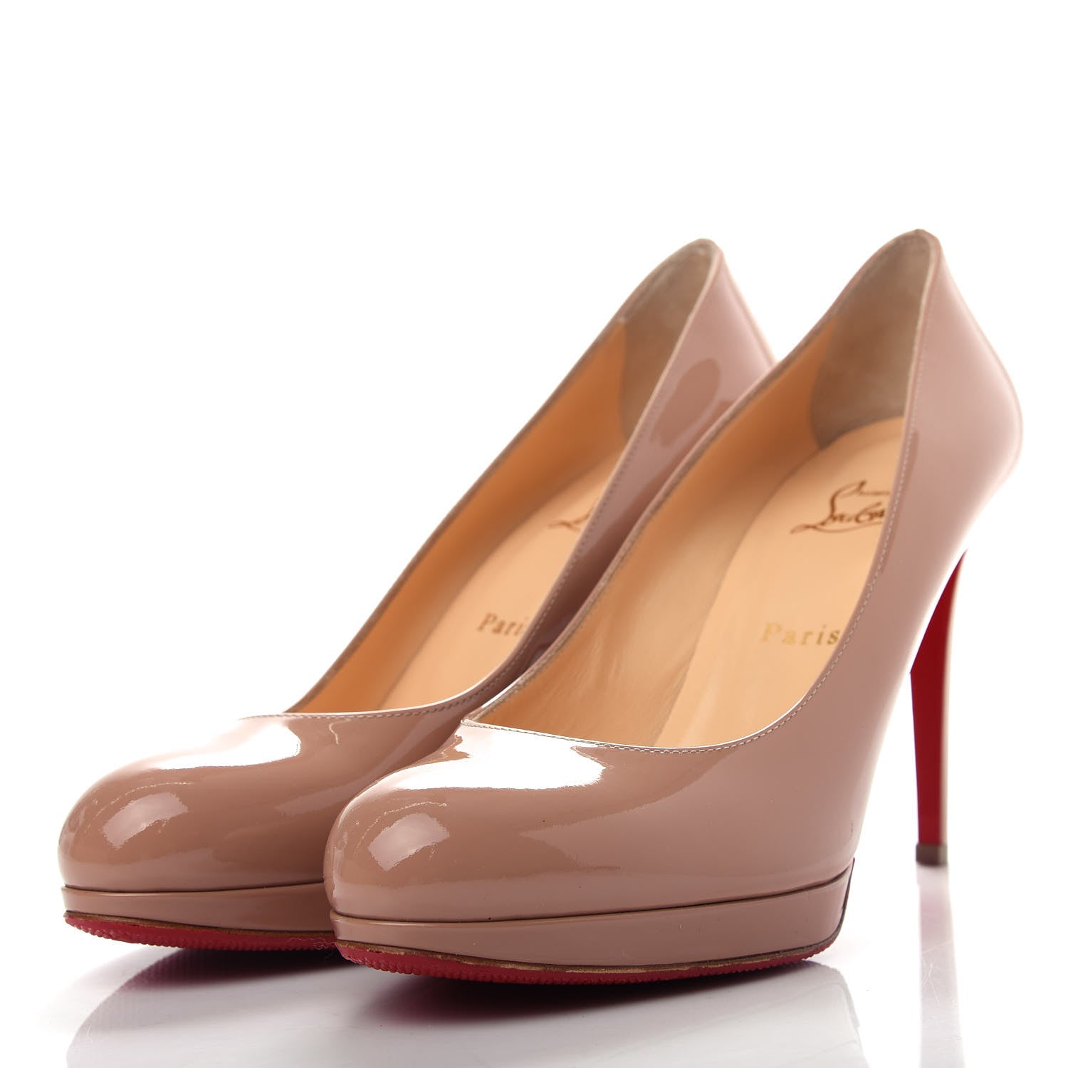 Christian Louboutin Patent New Simple 100 Pumps 40.5 Nude 3 of 10