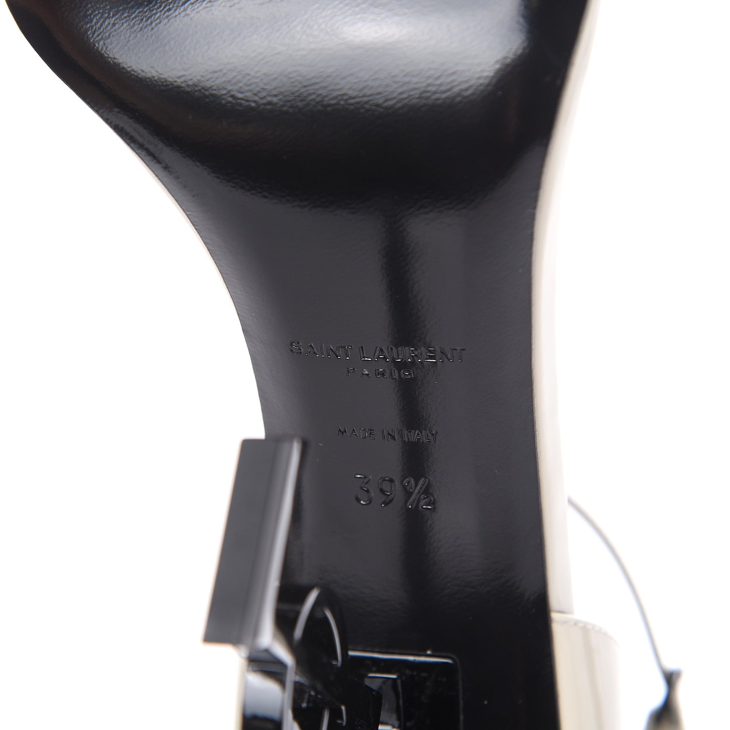 Patent Calfskin Opyum Sandals 39.5 Neutro