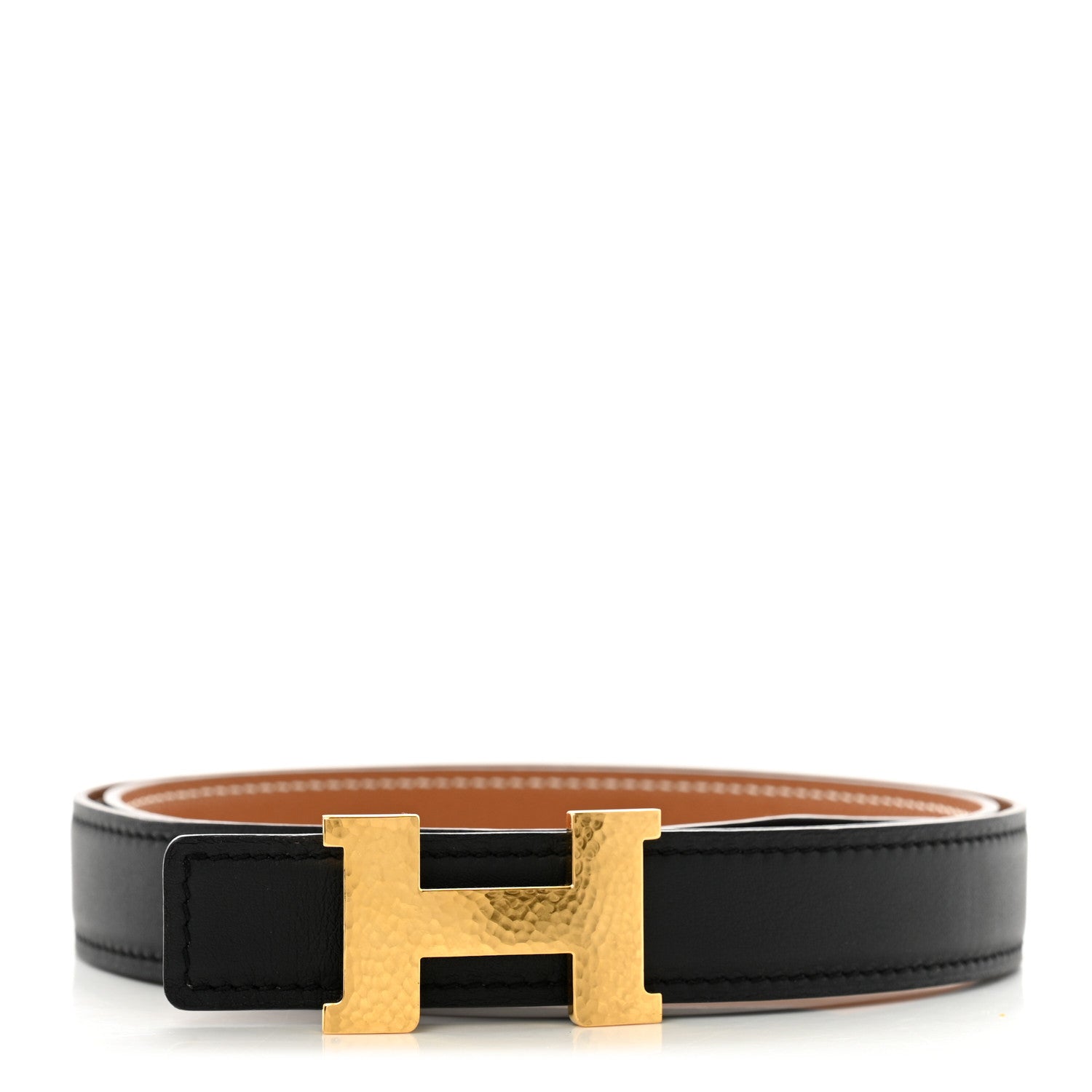 Hermes Epsom Swift 32mm Martelee H Belt 80 32 Black Gold 1 of 5