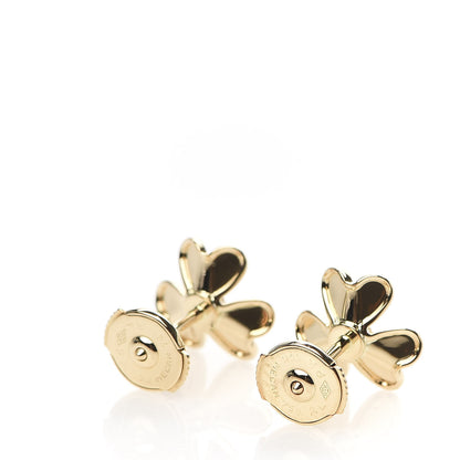 Van Cleef & Arpels 18K Yellow Gold Diamond Mini Frivole Earrings 3 of 6