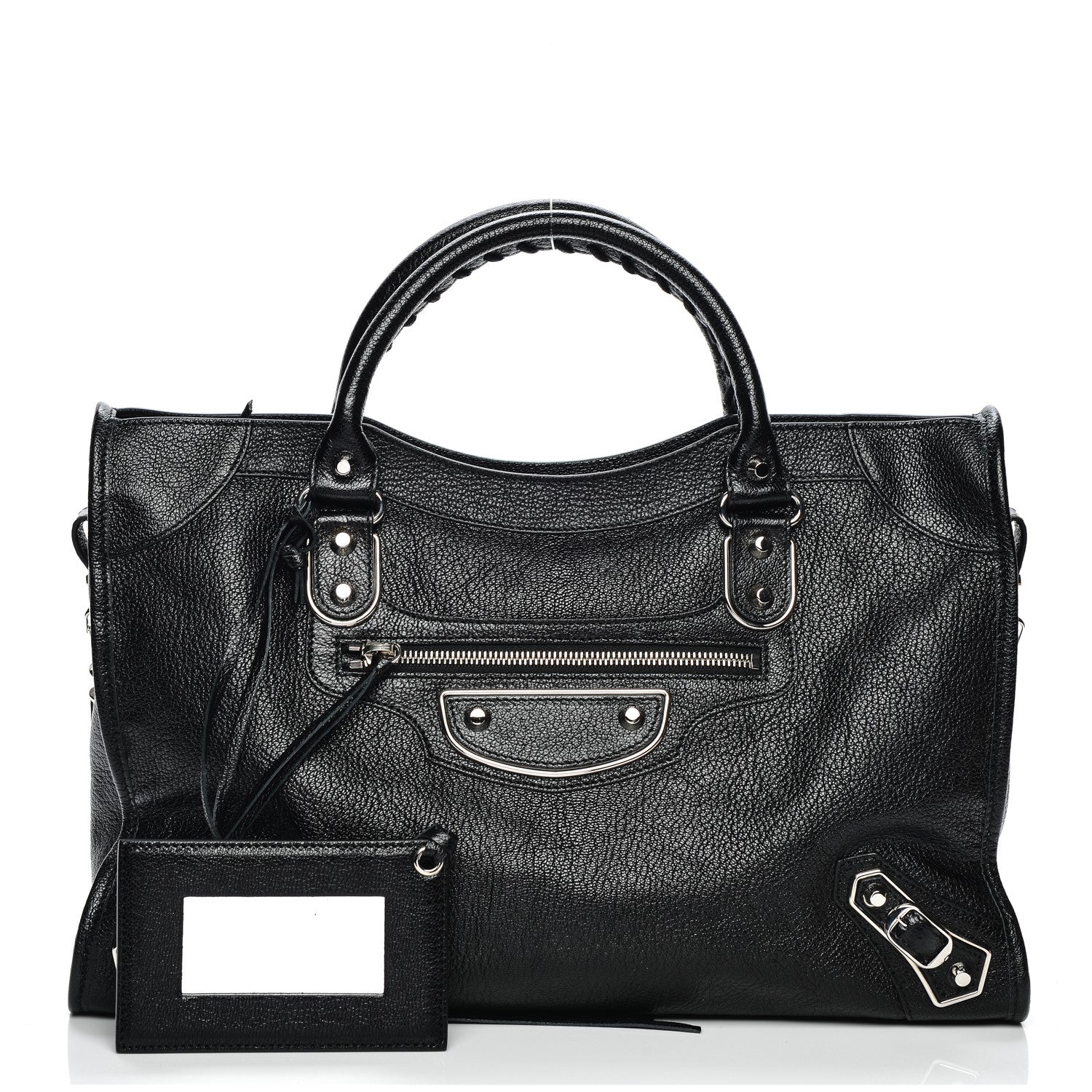 Balenciaga Chevre Silver Metallic Edge Hardware City Black 1 of 7