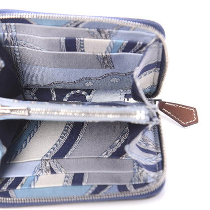 Hermes Epsom Silk'in Compact Wallet Bleu Encre 5 of 8