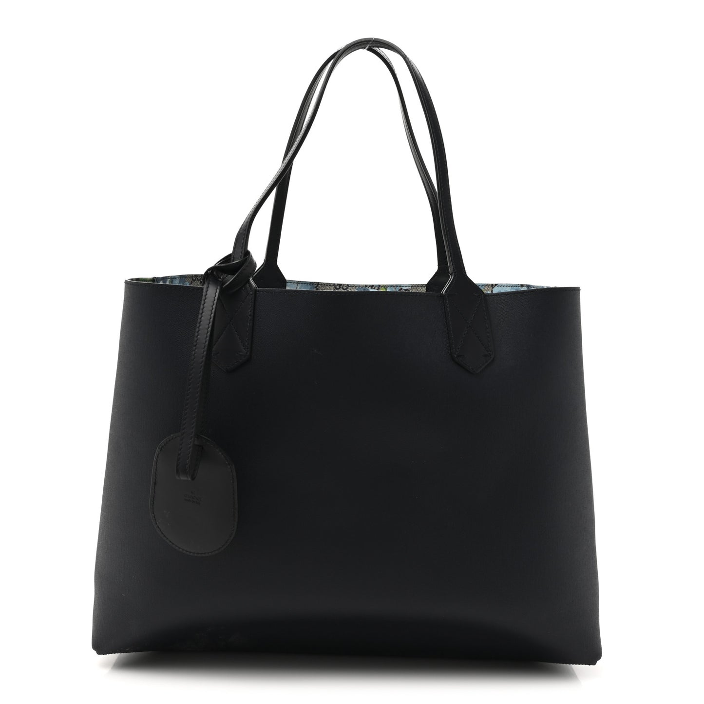 GG Supreme Monogram Blooms Medium Reversible Tote Beige Blue Navy