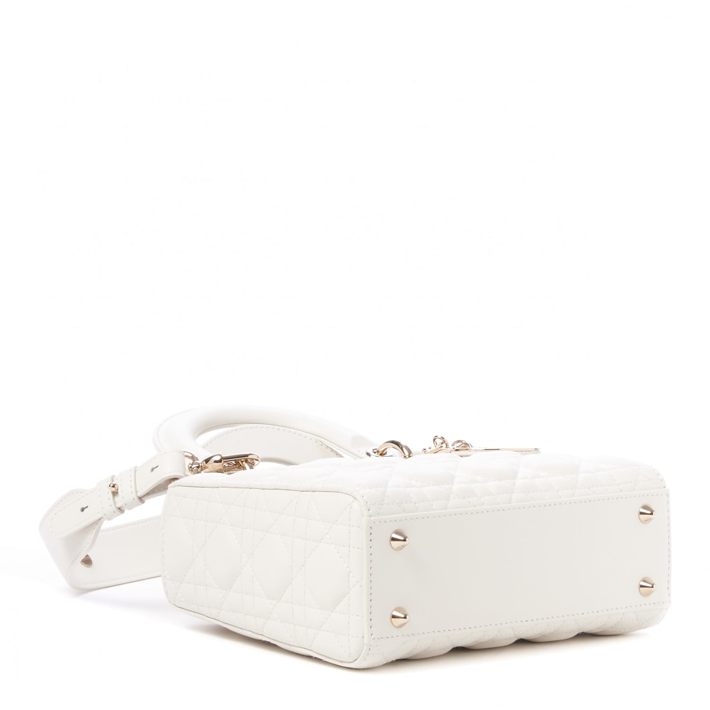 Lambskin Cannage Small My ABCDior Lady Dior White