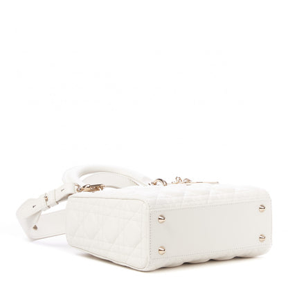 Christian Dior Lambskin Cannage Small My ABCDior Lady Dior White 5 of 11