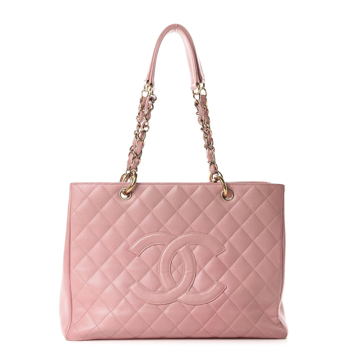 Caviar Quilted Grand Shopping Tote GST Pink