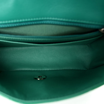 Chanel Patent Calfskin Quilted Mini Rectangular Flap Green 5 of 11