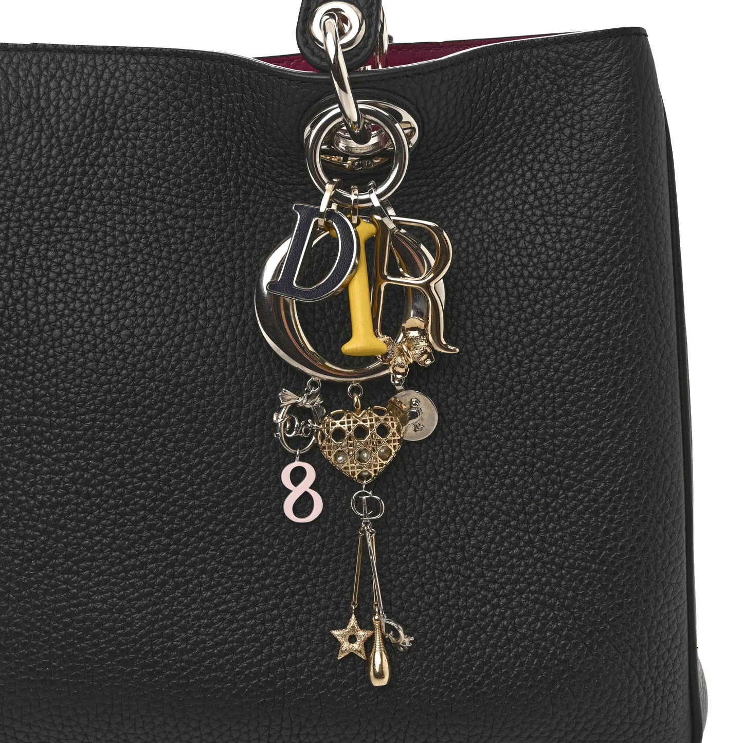 Bullcalf Medium Diorissimo Tote Black Rose Indien