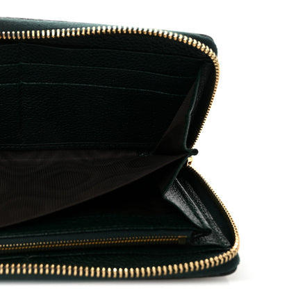 Gucci Grainy Calfskin Zumi Zip Around Wallet Vintage Green 5 of 6