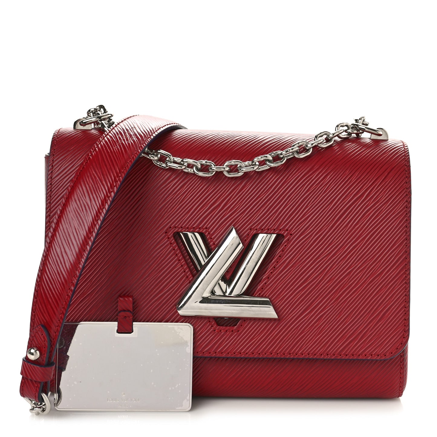 Epi Twist Top Handle Shoulder Bag MM Coquelicot