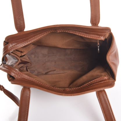 Chanel Lambskin CC Tote Brown 5 of 7