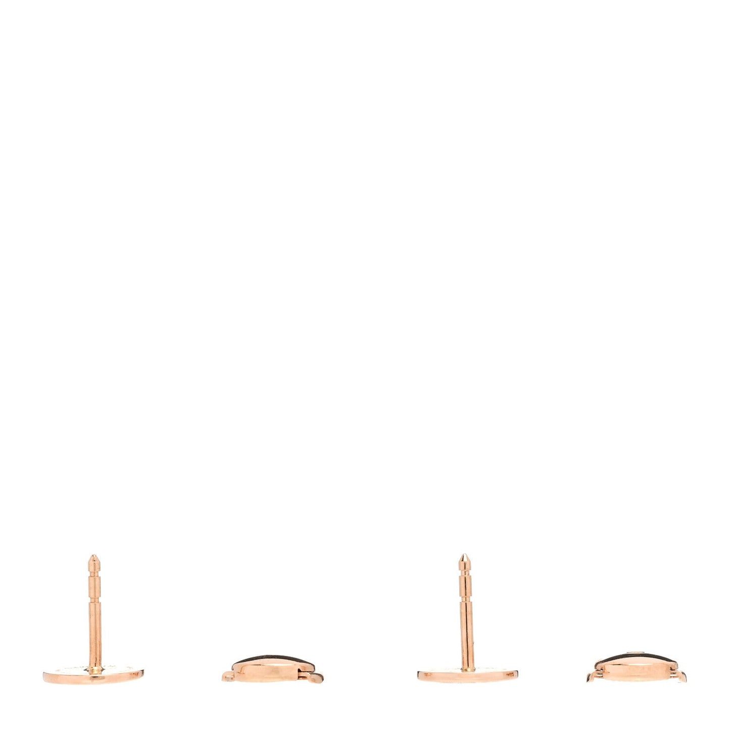 18K Rose Gold TPM Ex-Libris Stud Earrings