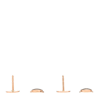 Hermes 18K Rose Gold TPM Ex-Libris Stud Earrings 2 of 4