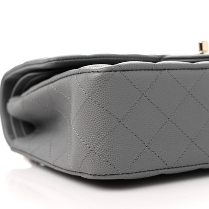 Chanel Caviar Quilted Medium Double Flap Grey 8 of 10