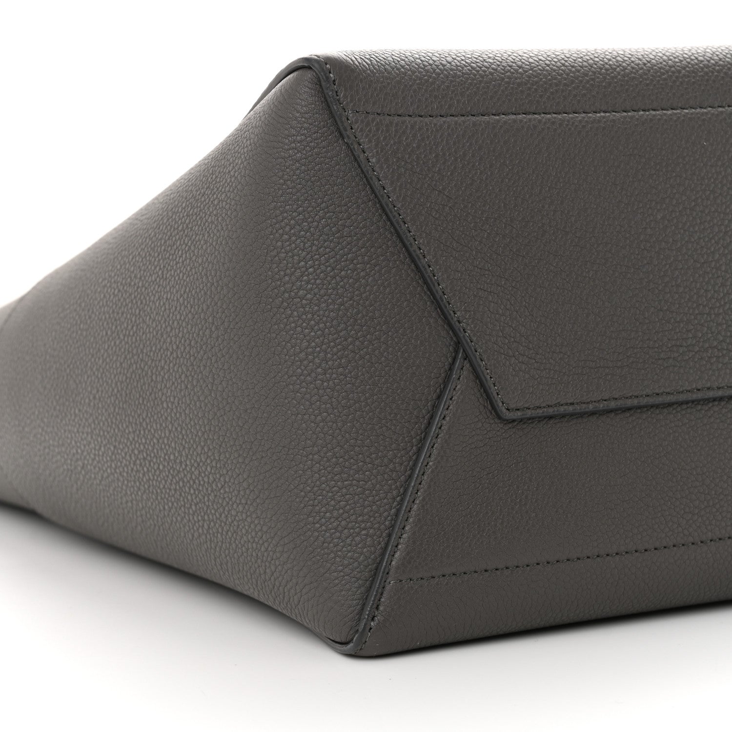 Celine Soft Grained Calfskin Sangle Bucket Bag Grey 8 of 10