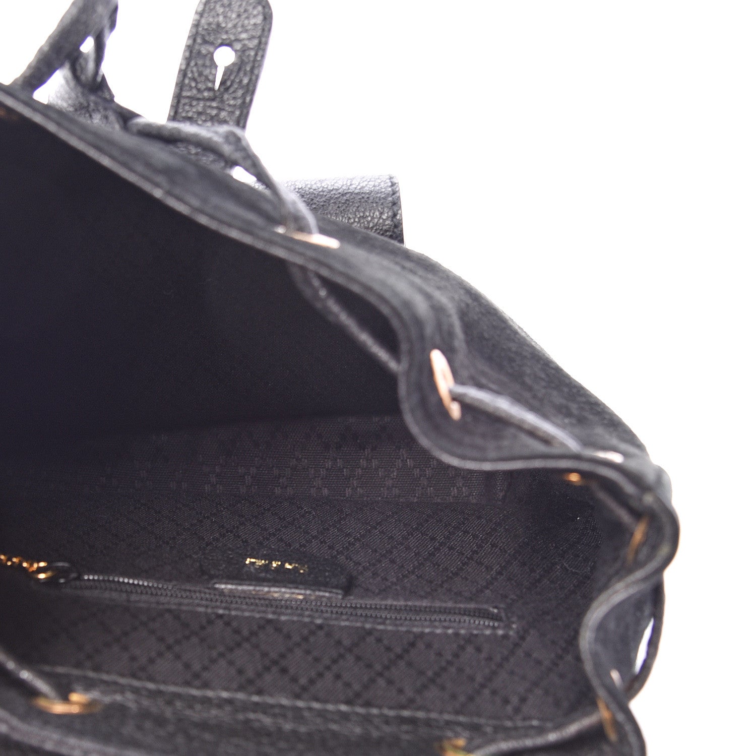 Gucci Calfskin Suede Bamboo Backpack Black 4 of 10