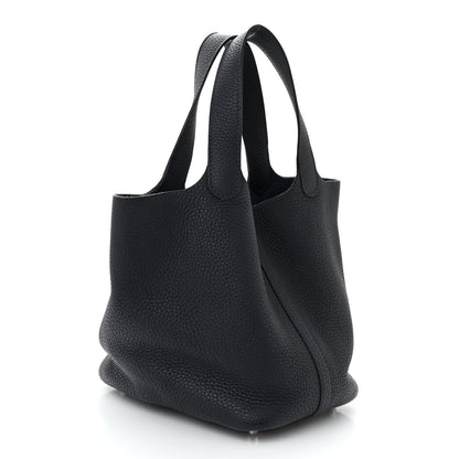 Hermes Taurillon Clemence Picotin Lock 18 PM Bleu Nuit 3 of 10