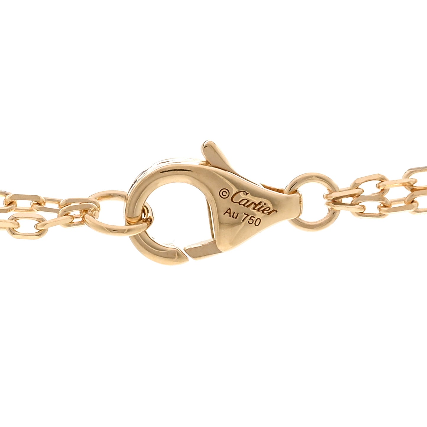 18K Yellow Gold 2 Diamond LOVE Necklace