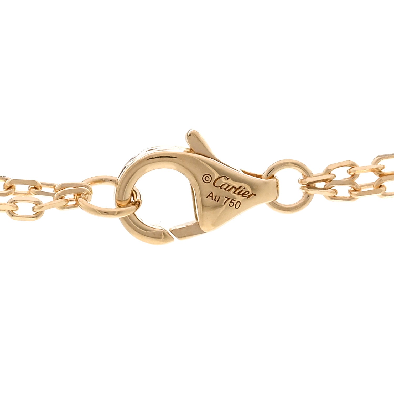 Cartier 18K Yellow Gold 2 Diamond LOVE Necklace 4 of 5