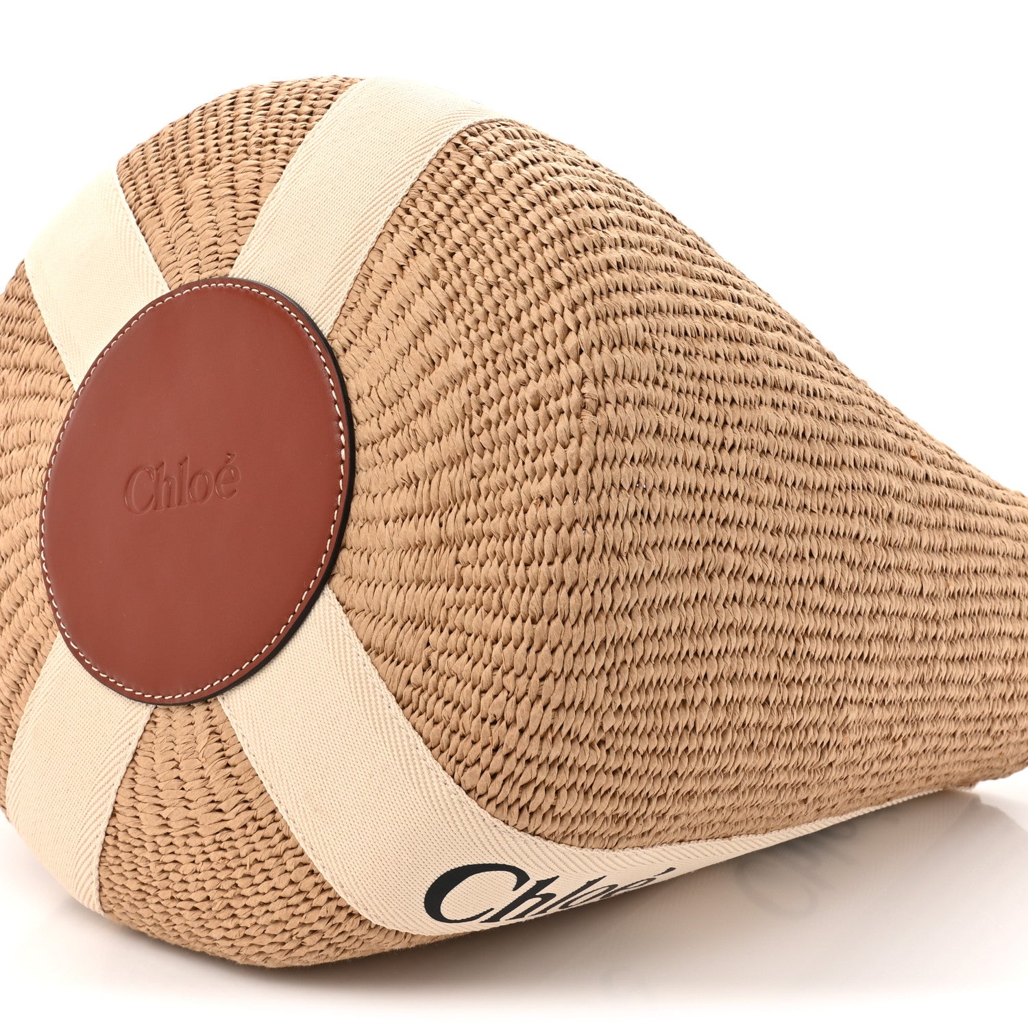 Chloe Raffia Large Woody Basket Bag White 8 of 9