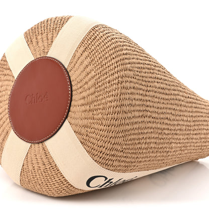Chloe Raffia Large Woody Basket Bag White 8 of 9
